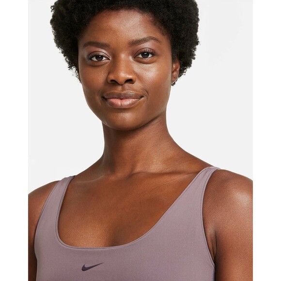 Nike Bliss Luxe Women Large Training tennis Dress Built-In Shorts purple DA0155 - Picture 8 of 14